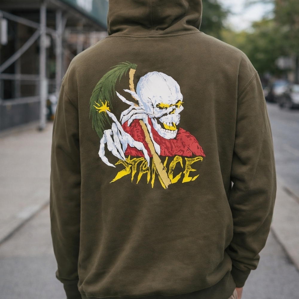 Stance Men's Hoodie in Olive Green - Picture 2 of 4